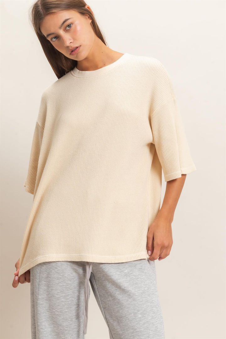 HYFVE Cotton Waffle Tee (Alpaca)