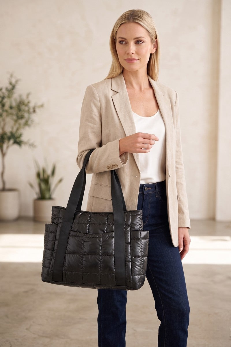 Puffy Quilted Tote Bag (2 colours)