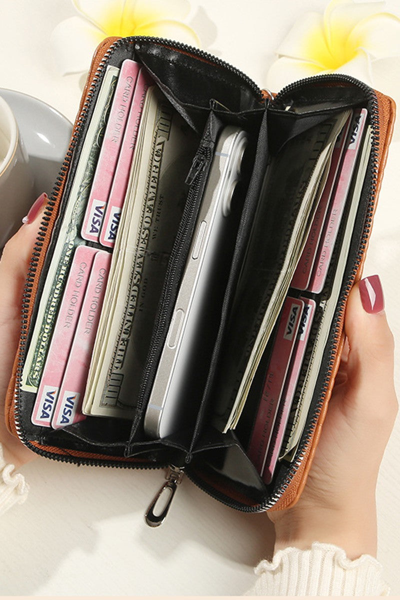 Vegan Leather Clutch Wallet (6 colours)
