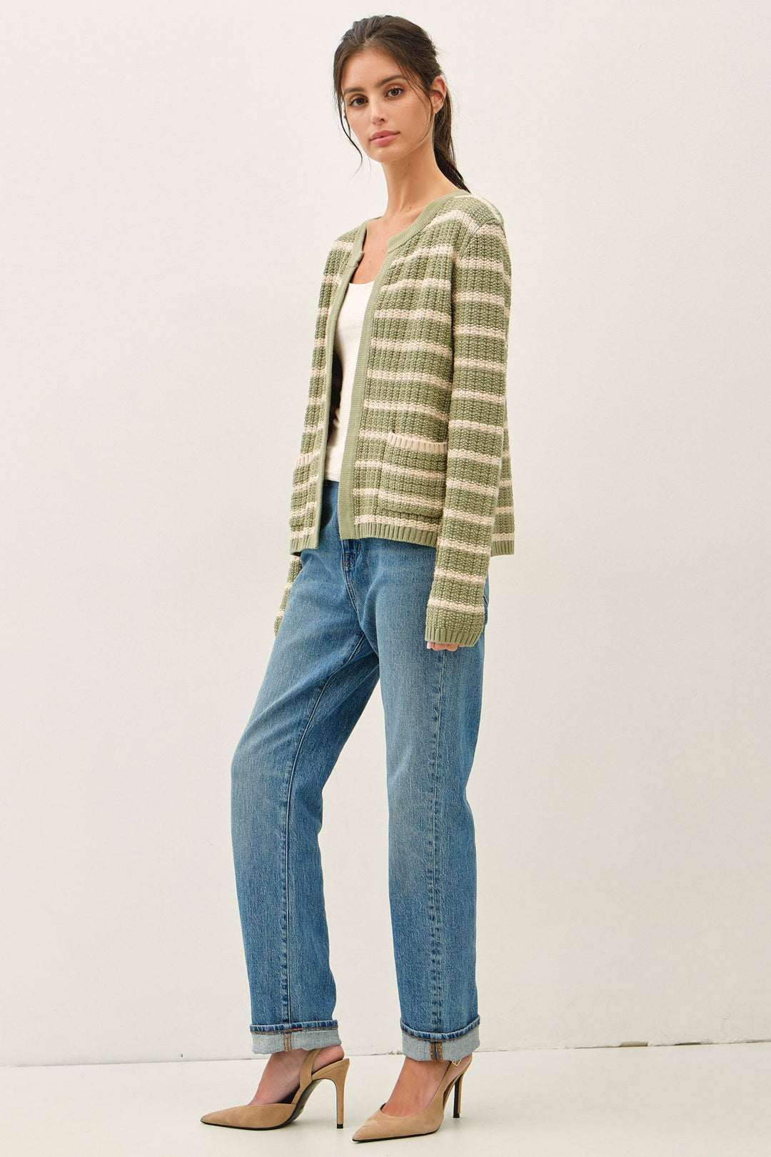 Be Cool Lola Striped Cardigan