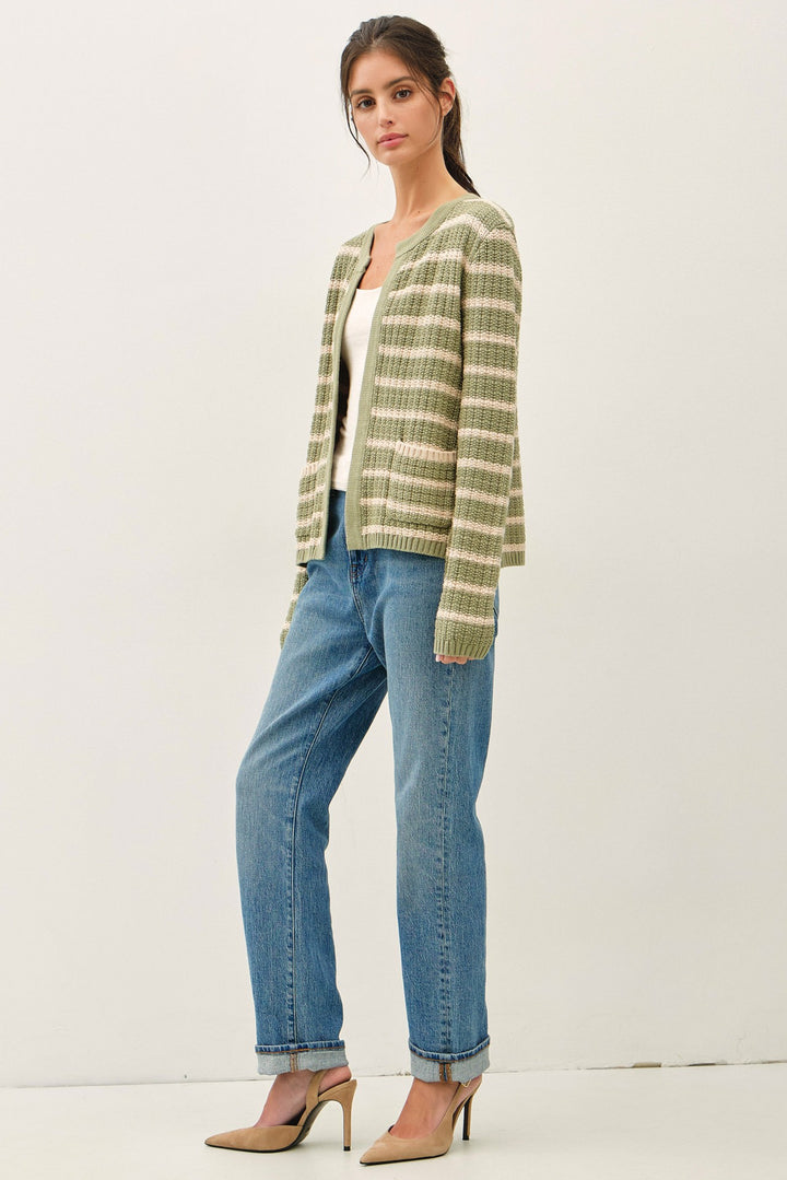 Be Cool Lola Striped Cardigan