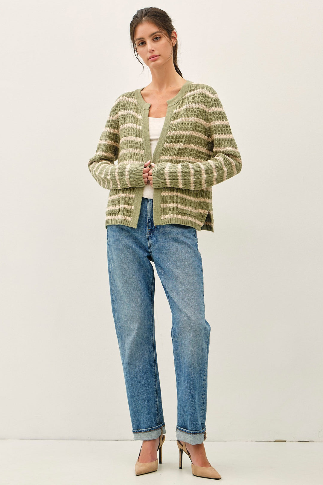 Be Cool Lola Striped Cardigan