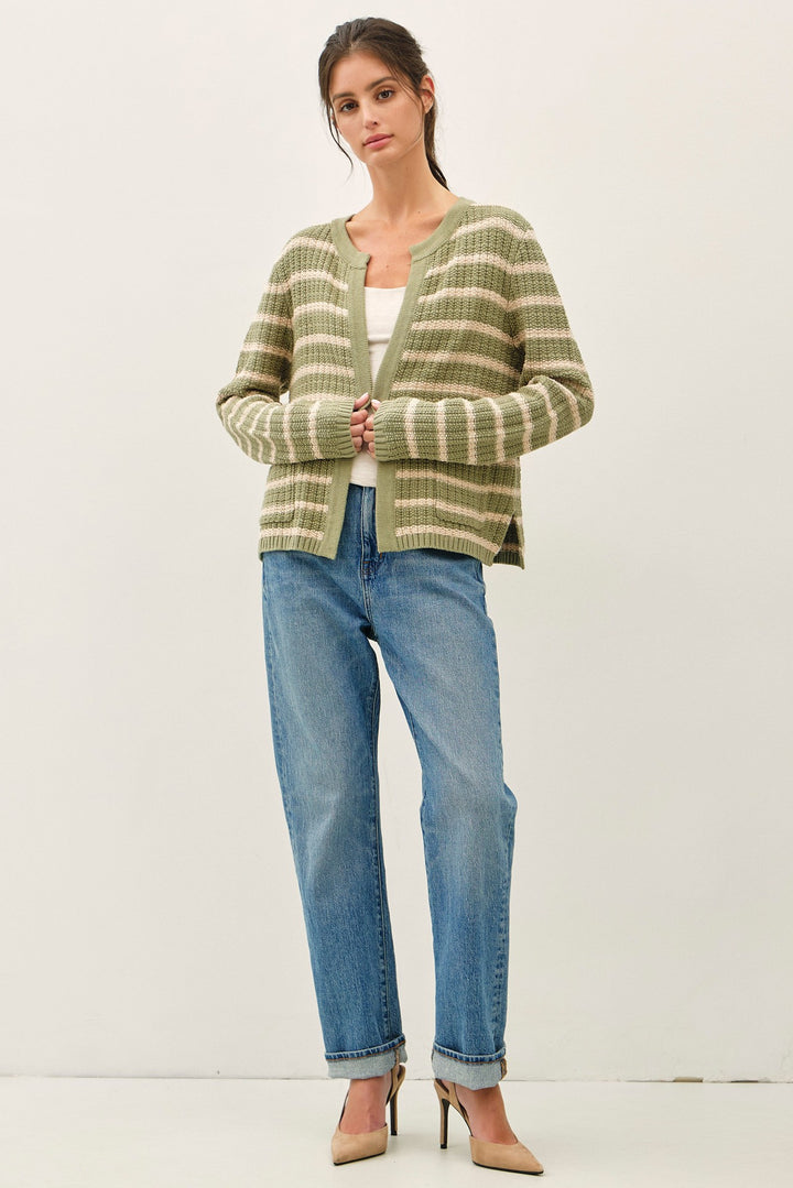 Be Cool Lola Striped Cardigan