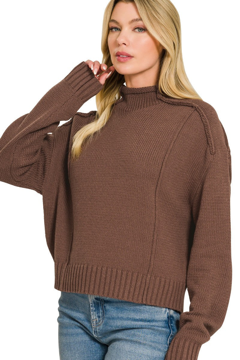 Zen Iris Knit Sweater (Brown)