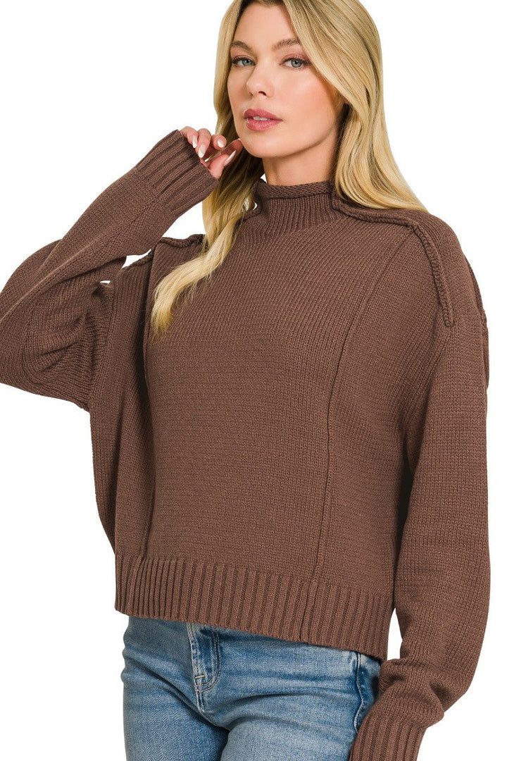Zen Iris Knit Sweater (Brown)