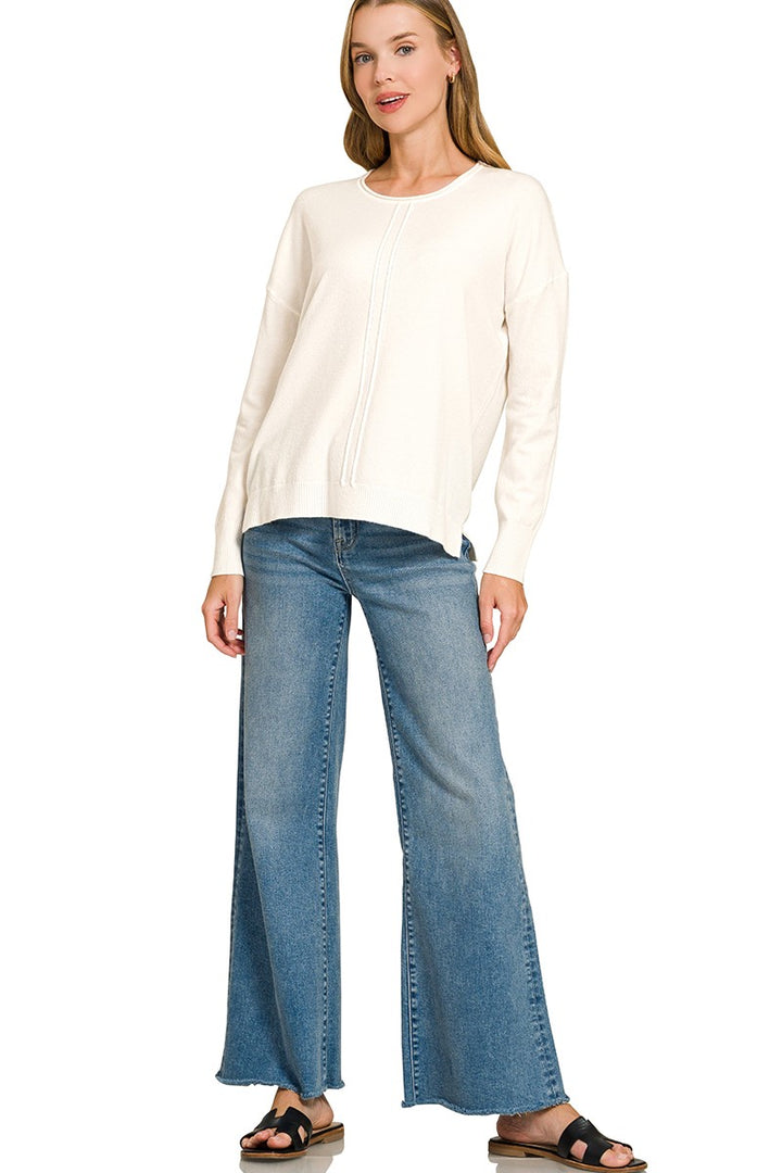 Zen Aubrey Knit Swearer (Ivory)