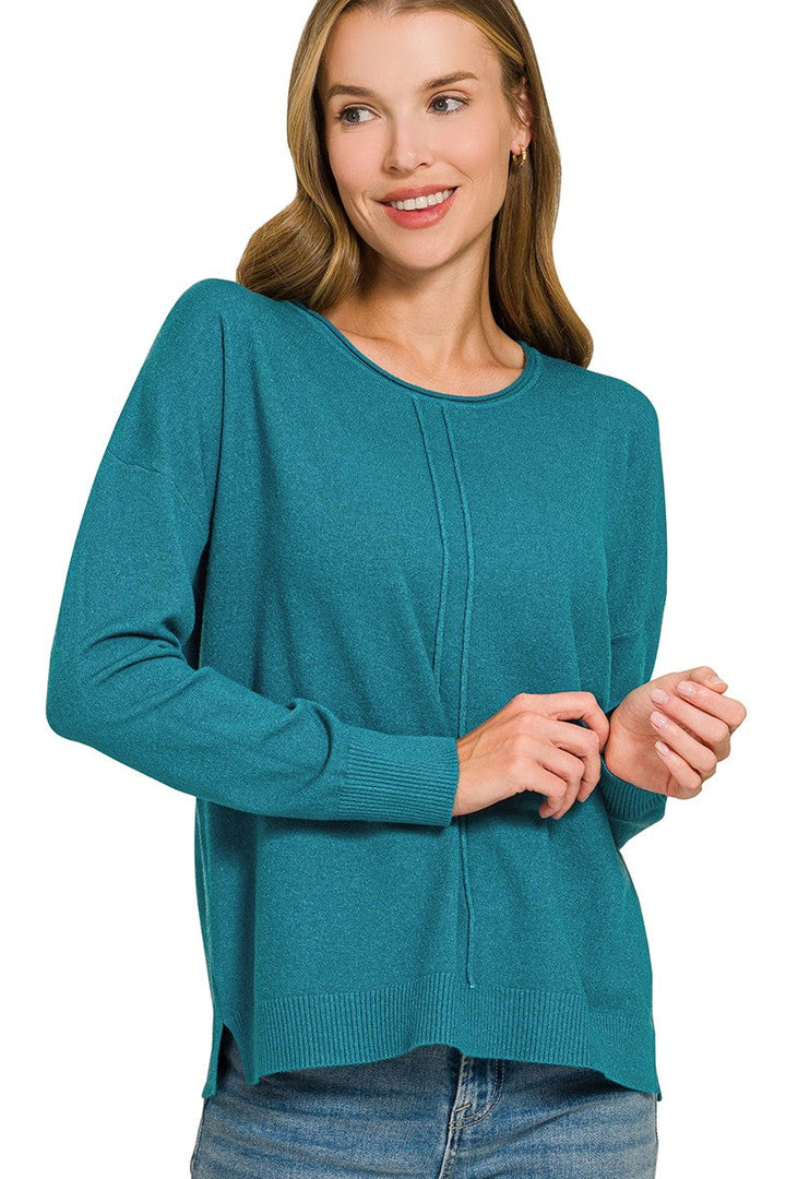Zen Aubrey Knit Sweater (Ocean Teal)