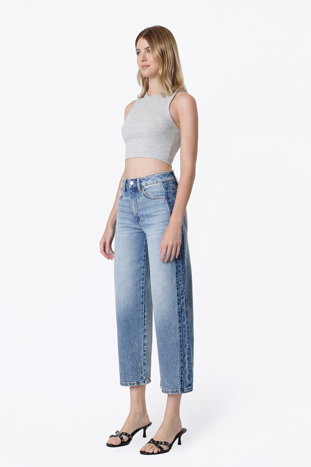 Vervet Two Tone Barrel Leg Jean