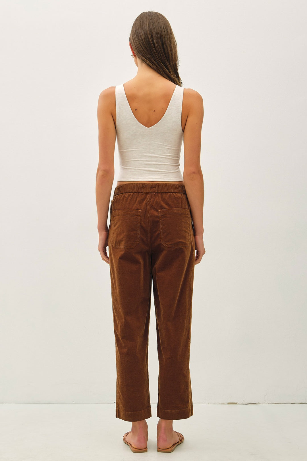 Be Cool Corduroy Drawstring Pants (Golden Brown)