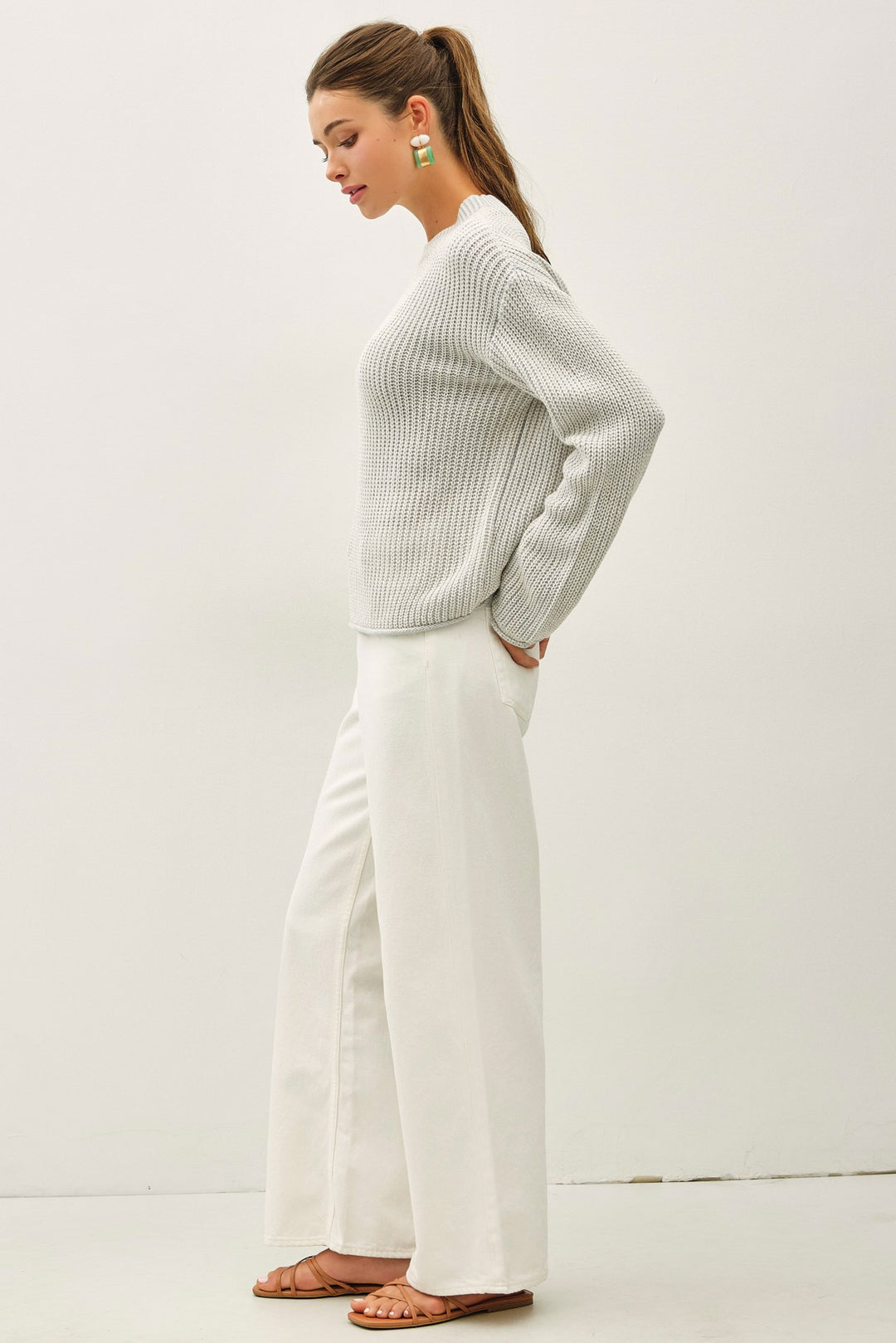 Be Cool Wren Knit Sweater (Light Blue)