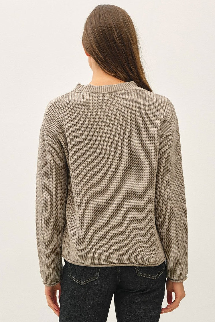 Be Cool Wren Knit Sweater (Smoky Grey)