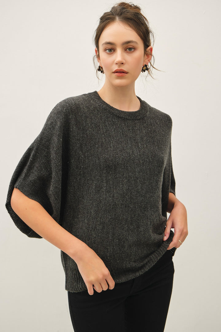 Be Cool Isla Sweater Tee (Dark Charcoal)