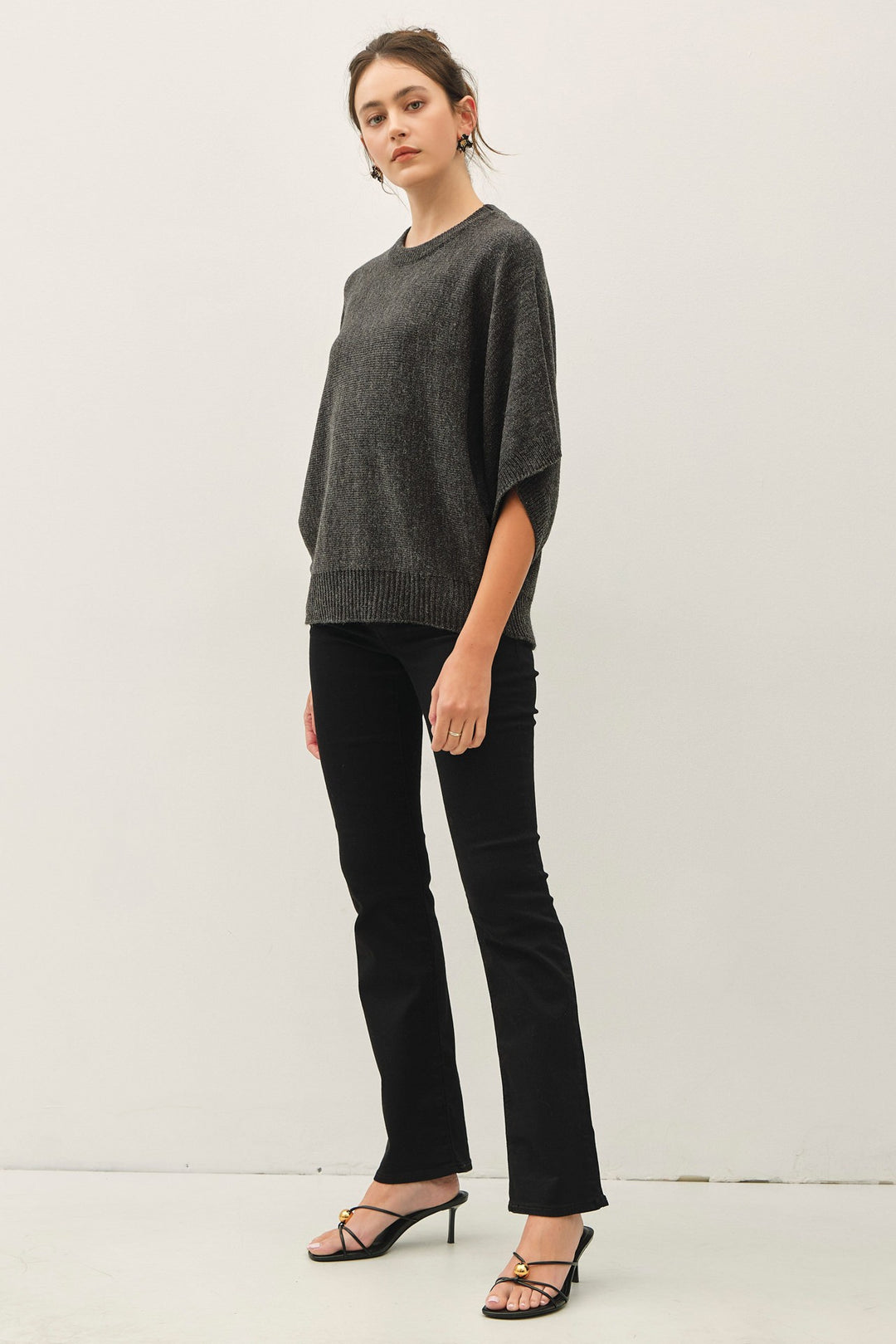 Be Cool Isla Sweater Tee (Dark Charcoal)