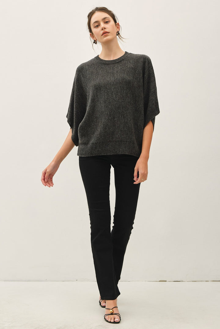 Be Cool Isla Sweater Tee (Dark Charcoal)
