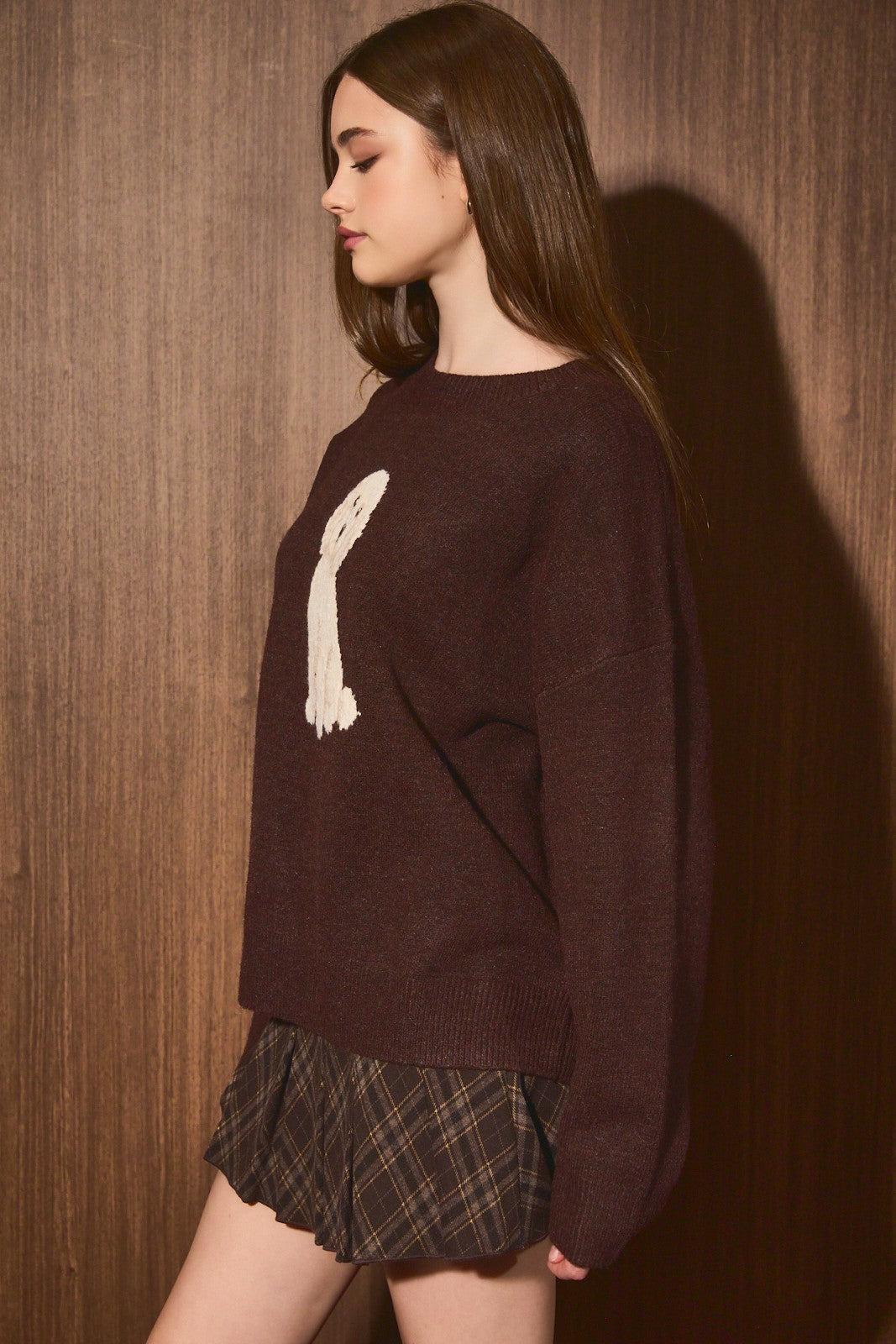 Le Lis Dog Graphic Knit Sweater