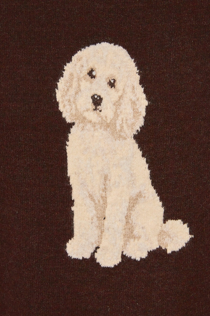Le Lis Dog Graphic Knit Sweater