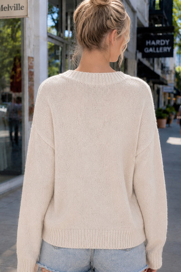 My Cozy Estelle Knit Cardigan (Beige)