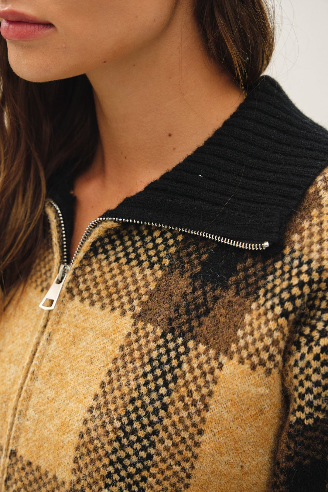 Be Cool Anya Sweater Bomber Jacket