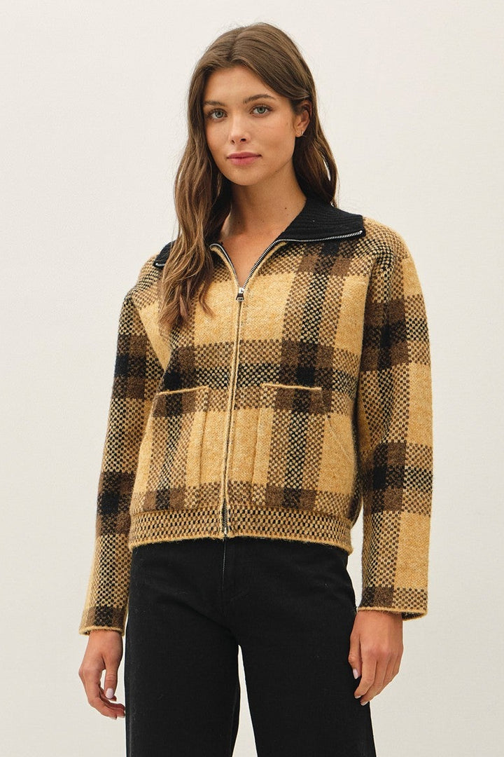 Be Cool Anya Sweater Bomber Jacket