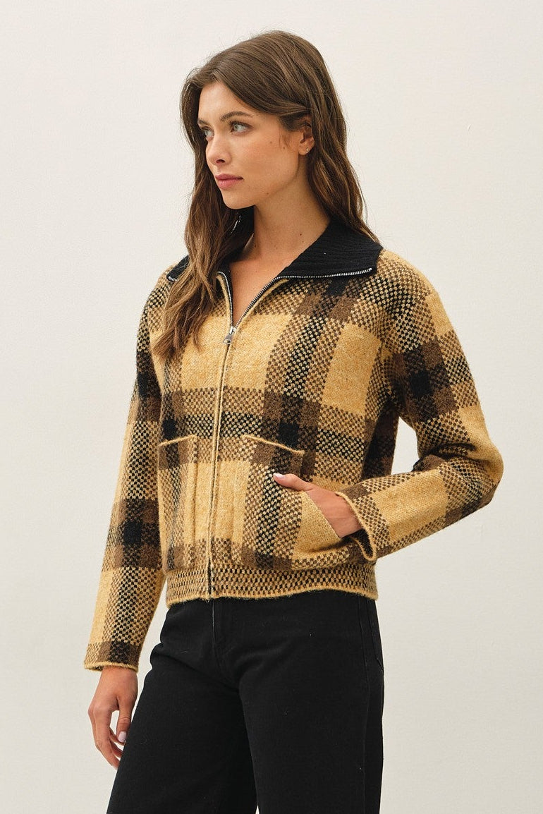 Be Cool Anya Sweater Bomber Jacket