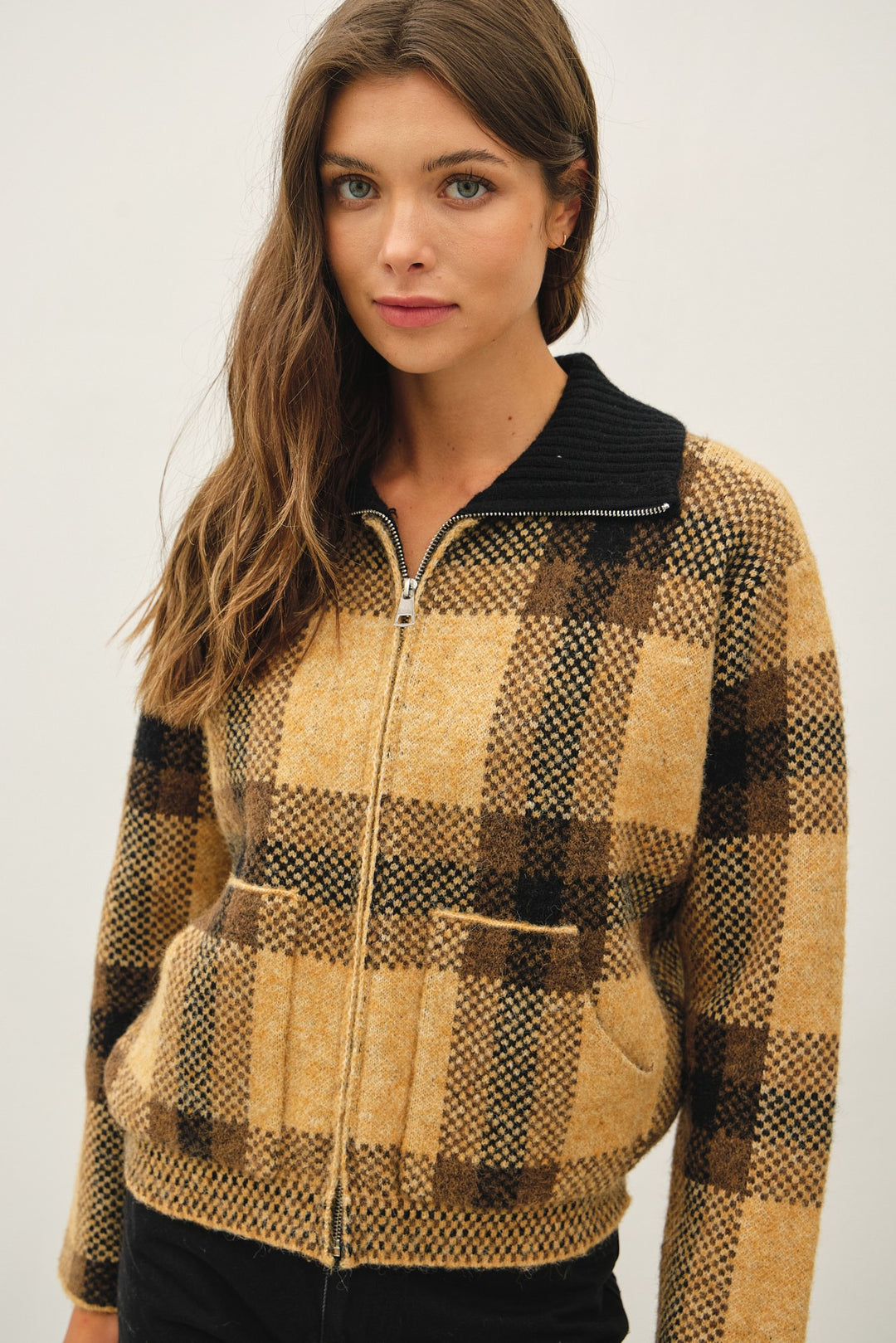 Be Cool Anya Sweater Bomber Jacket