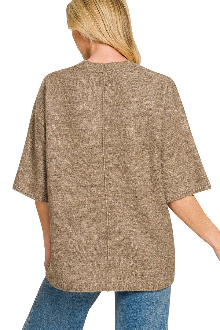 Zen Oversized Sweater Tee (Mocha)