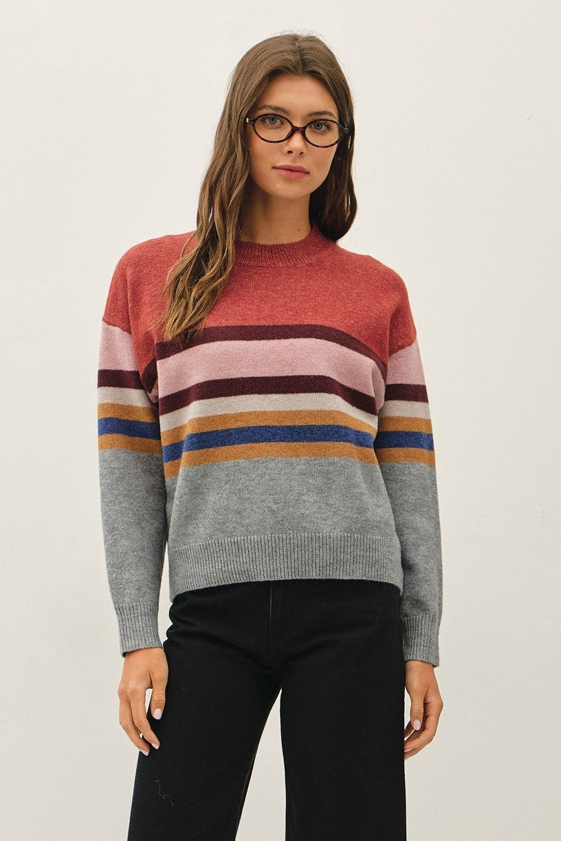 Be Cool Andy Knit Sweater (Brick)