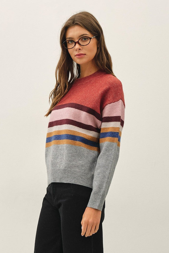 Be Cool Andy Knit Sweater (Brick)
