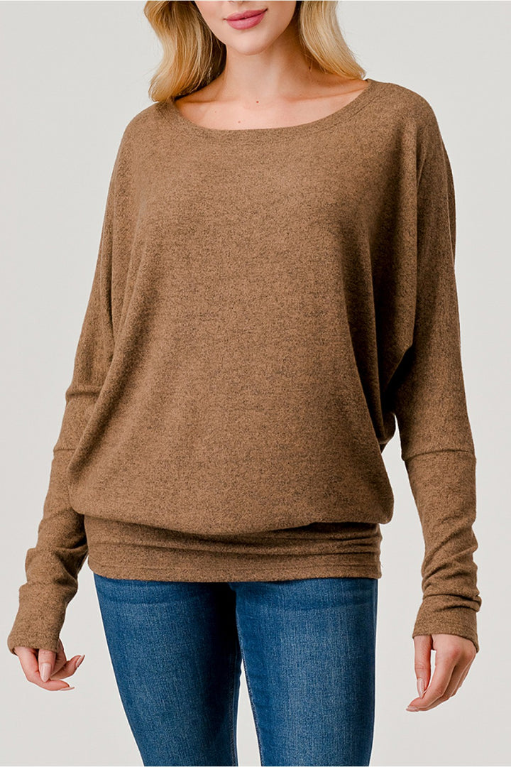 Natural Vibe Brushed Top (Coffee)