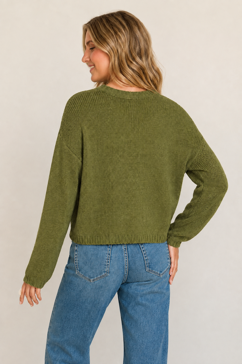 Zen Lightweight Sylvia Sweater (Light Olive)