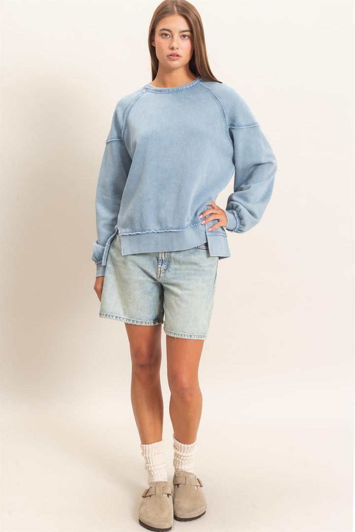 HYFVE Vintage Wash Sweatshirt (Dusty Blue)