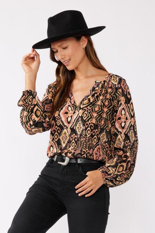 Lovestitch Abstract Geo Blouse