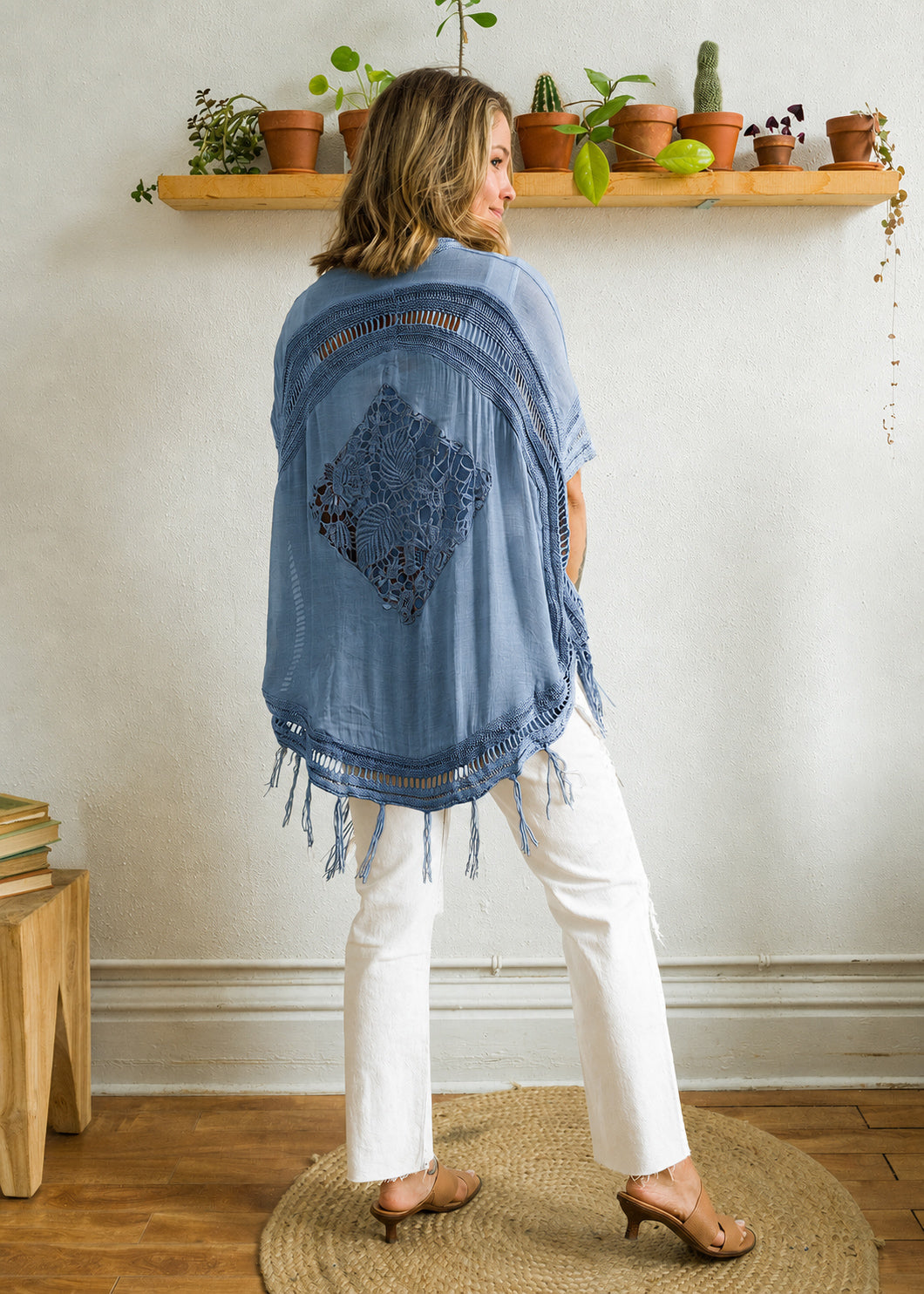 My Cozy Crochet Cardigan (Denim Blue)