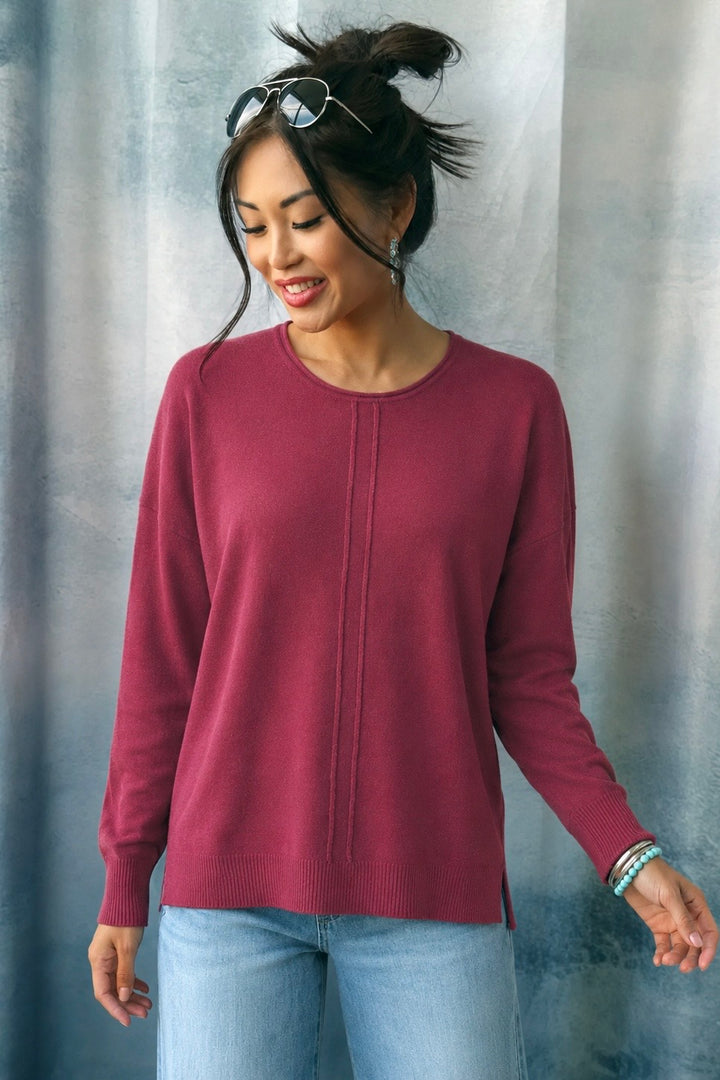 Zen Aubrey Knit Sweater (Cabernet)