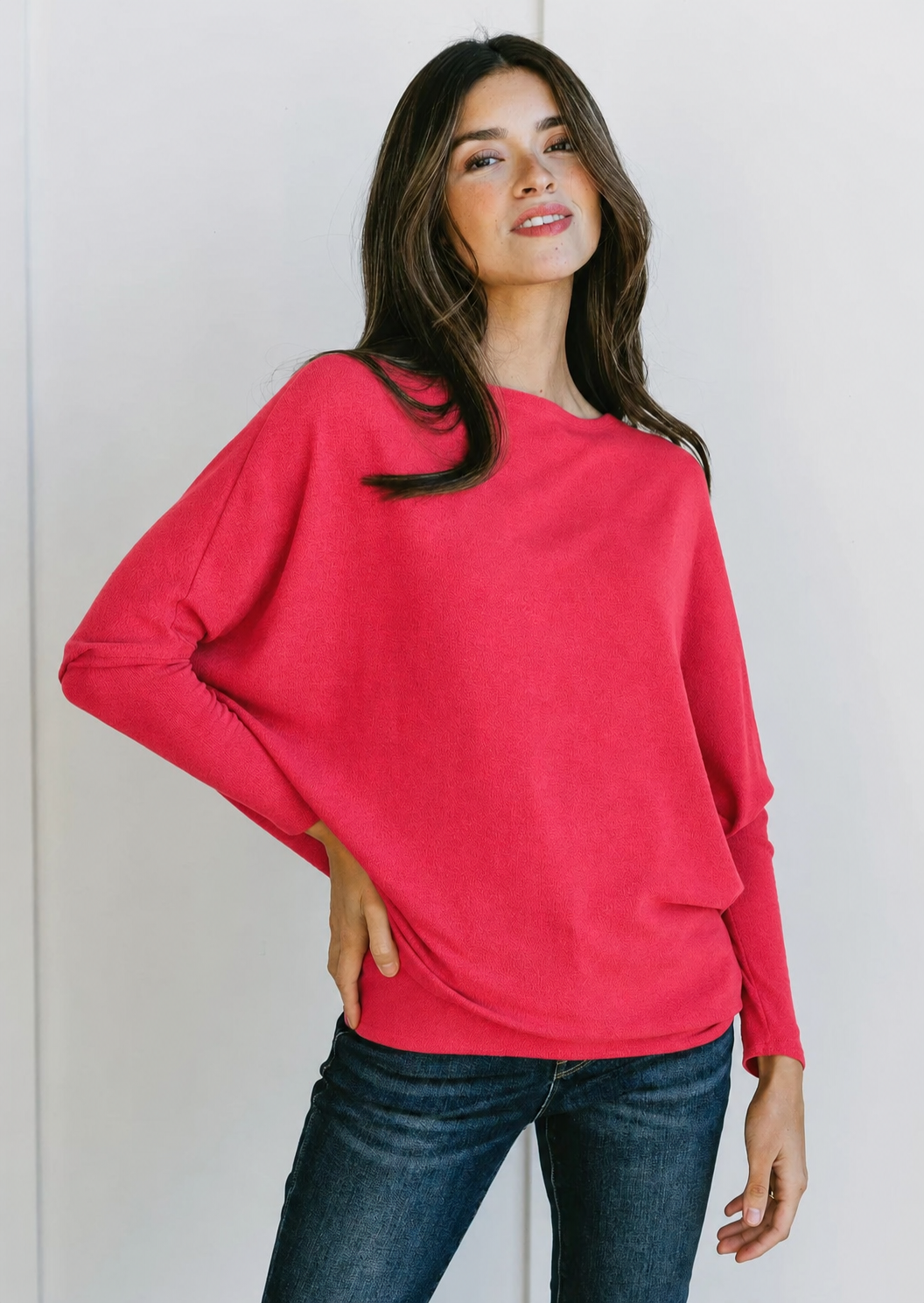 Jolie All Day Slouch Top (Berry)