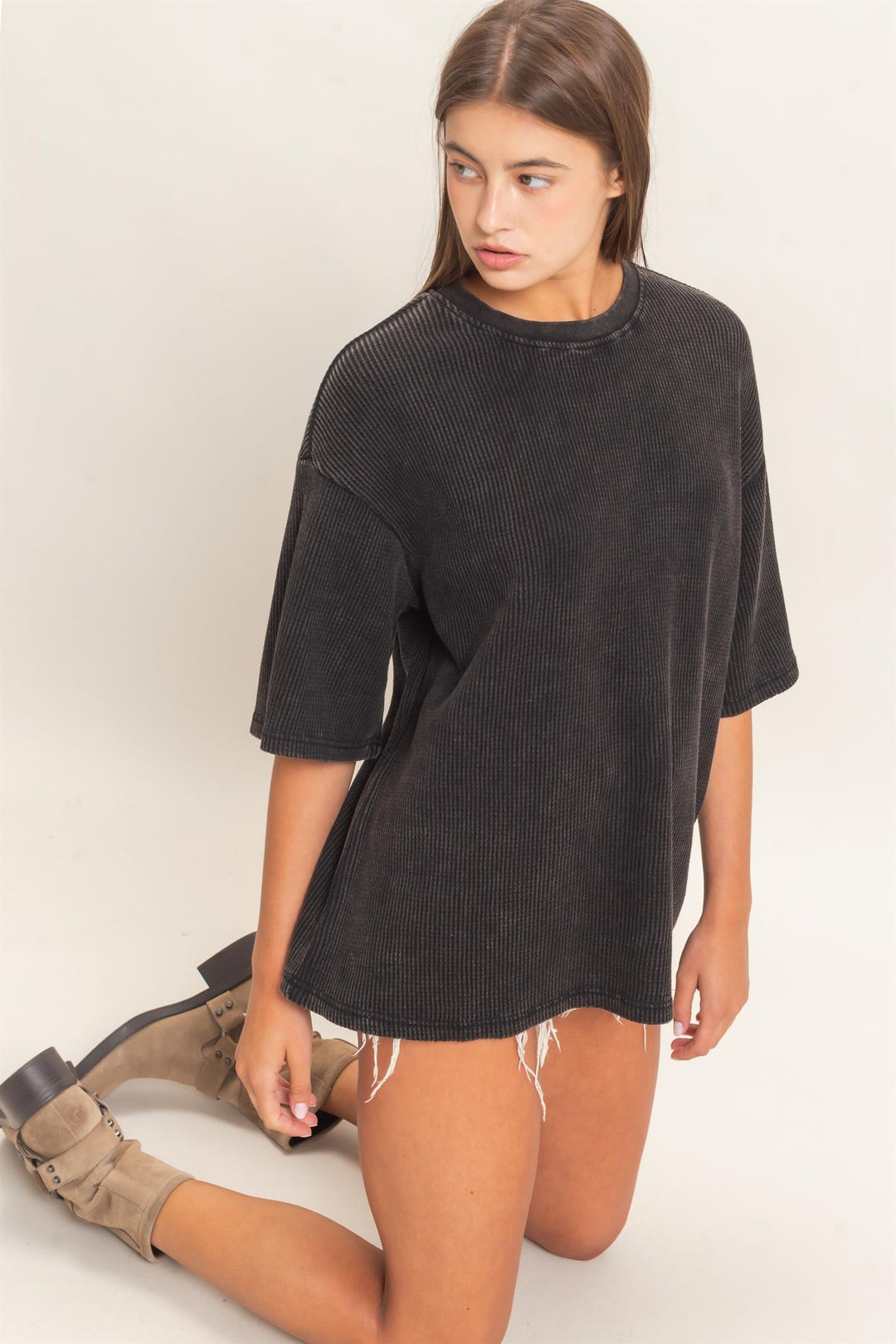 HYFVE Cotton Waffle Tee (Black)