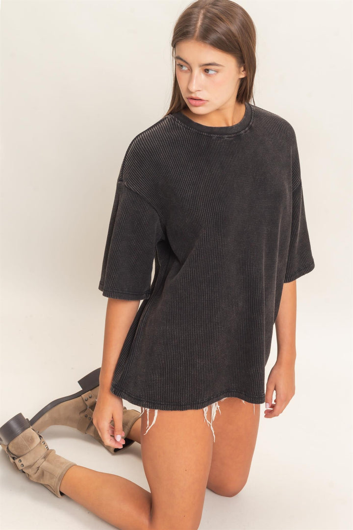 HYFVE Cotton Waffle Tee (Black)