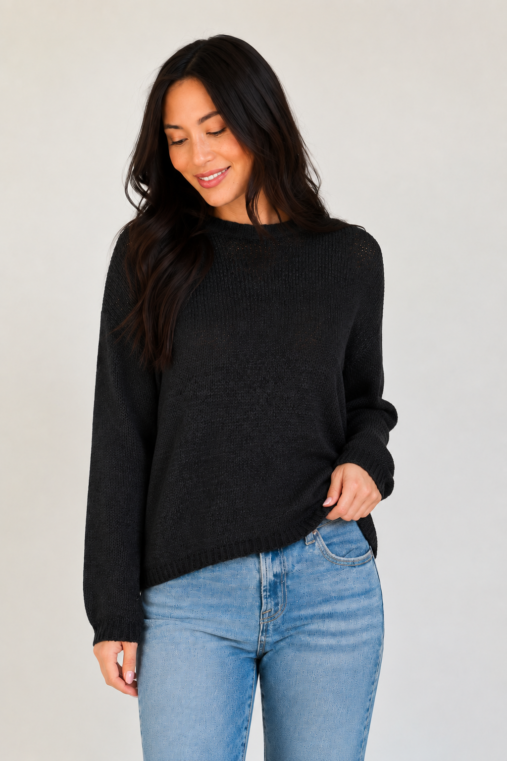 Zen Lightweight Sylvia Sweater (Black)