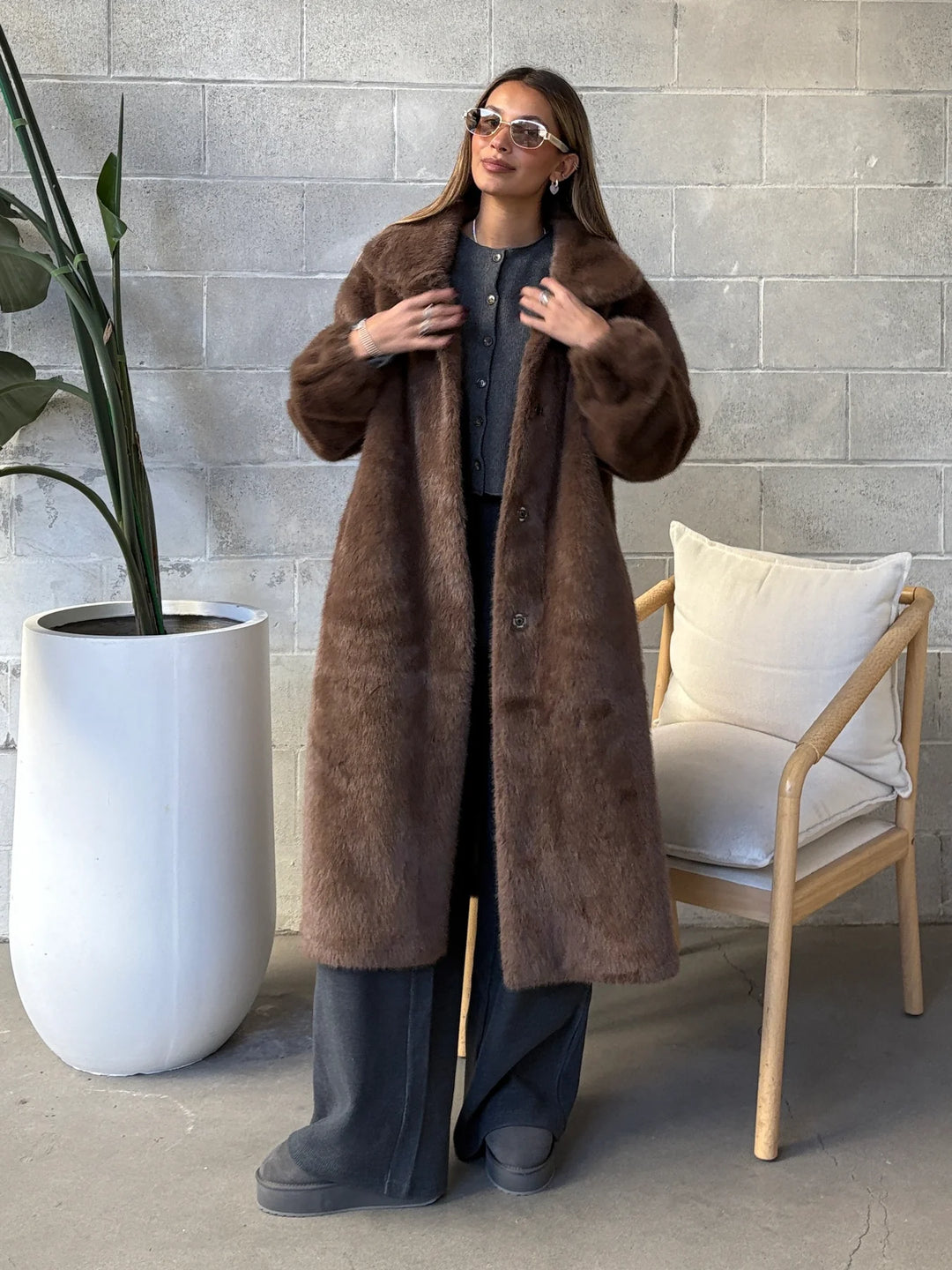C'est Moi Faux Fur Coat