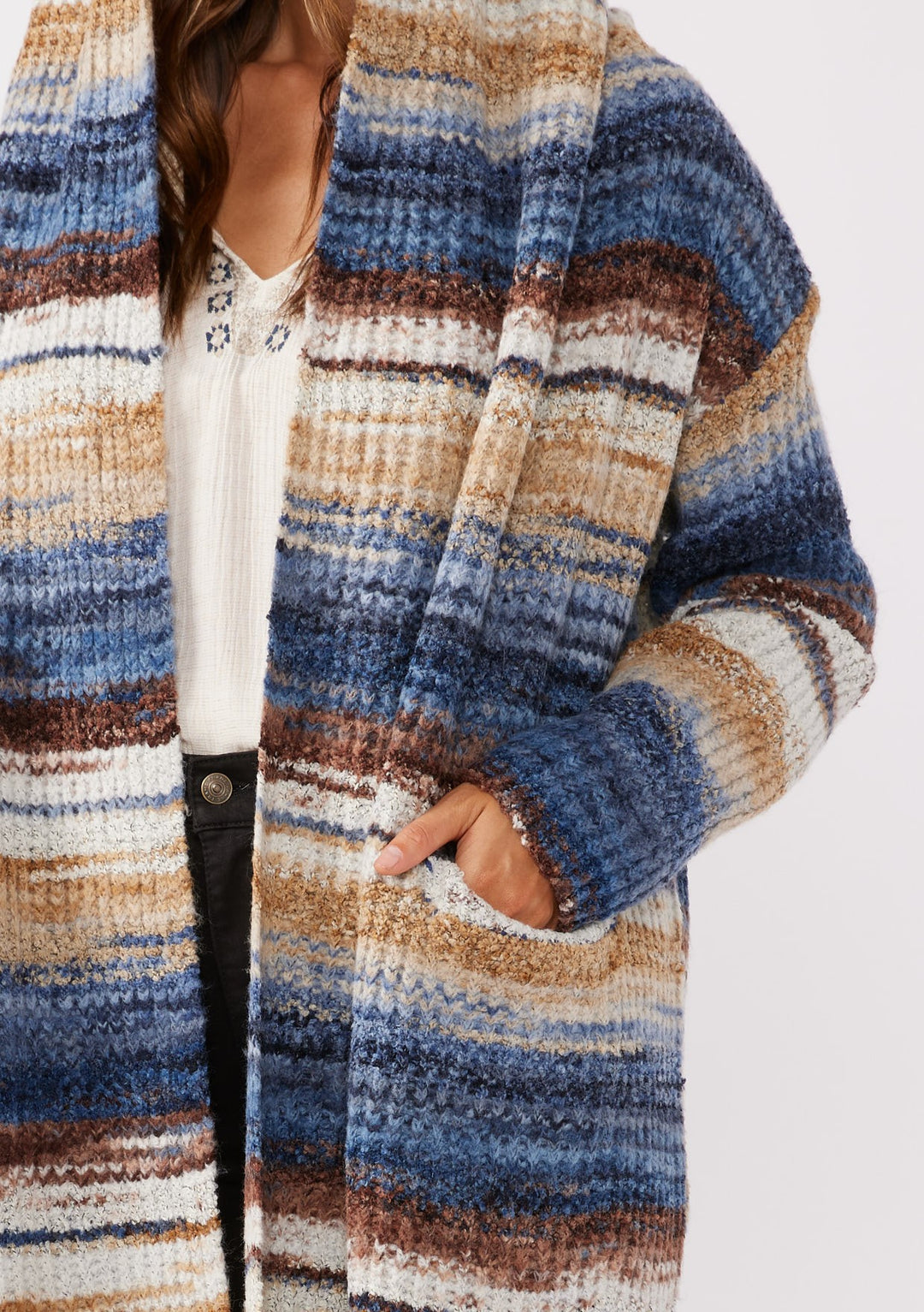 Lovestitch Ozzy Knit Cardigan (Navy Multi)