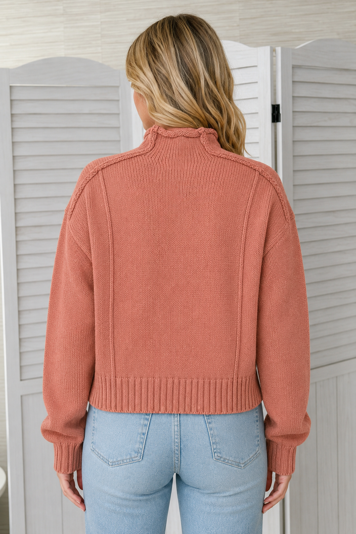 Zen Iris Knit Sweater (Light Mahogany)