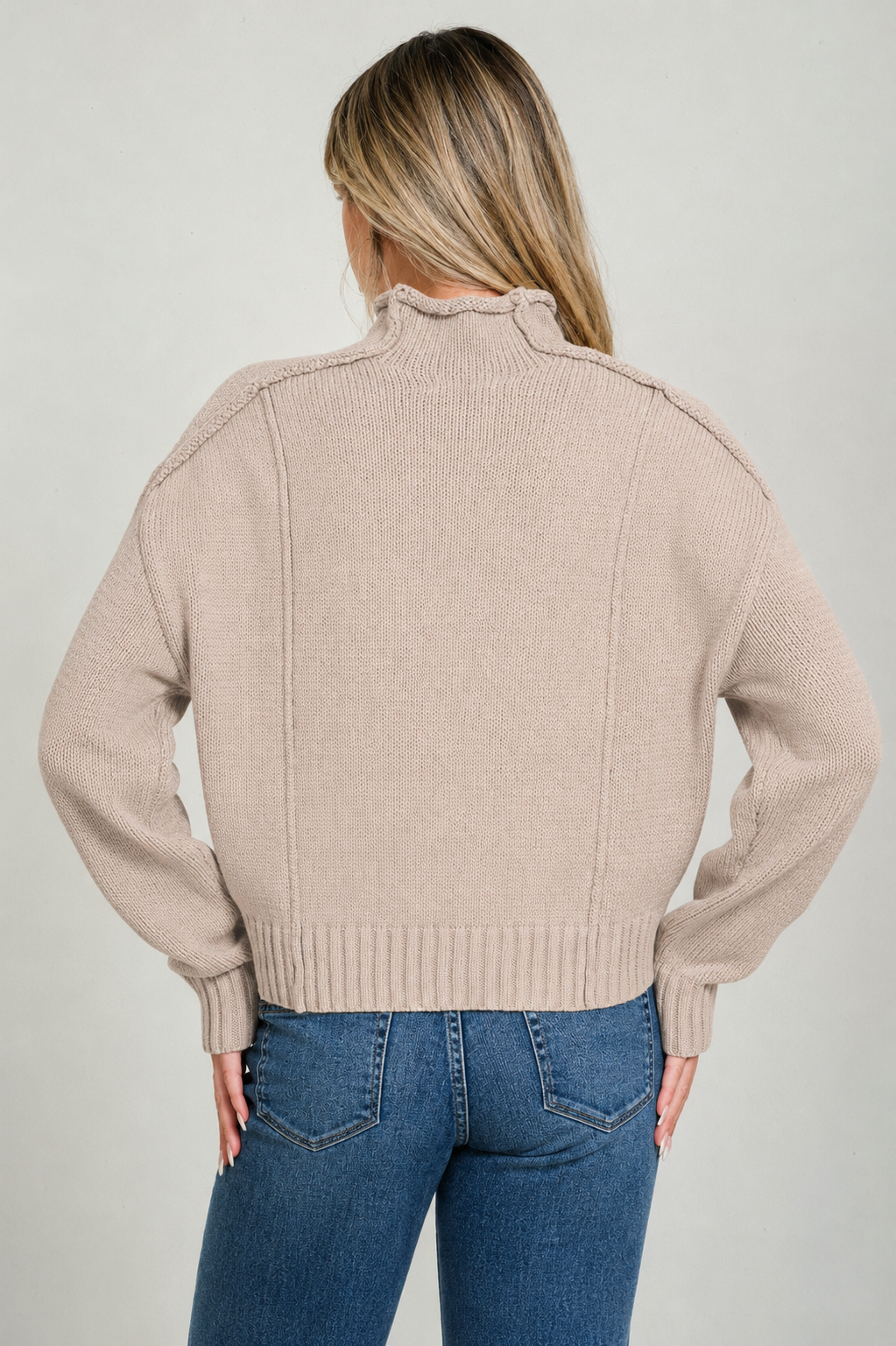Zen Iris Knit Sweater (Heather Mocha)