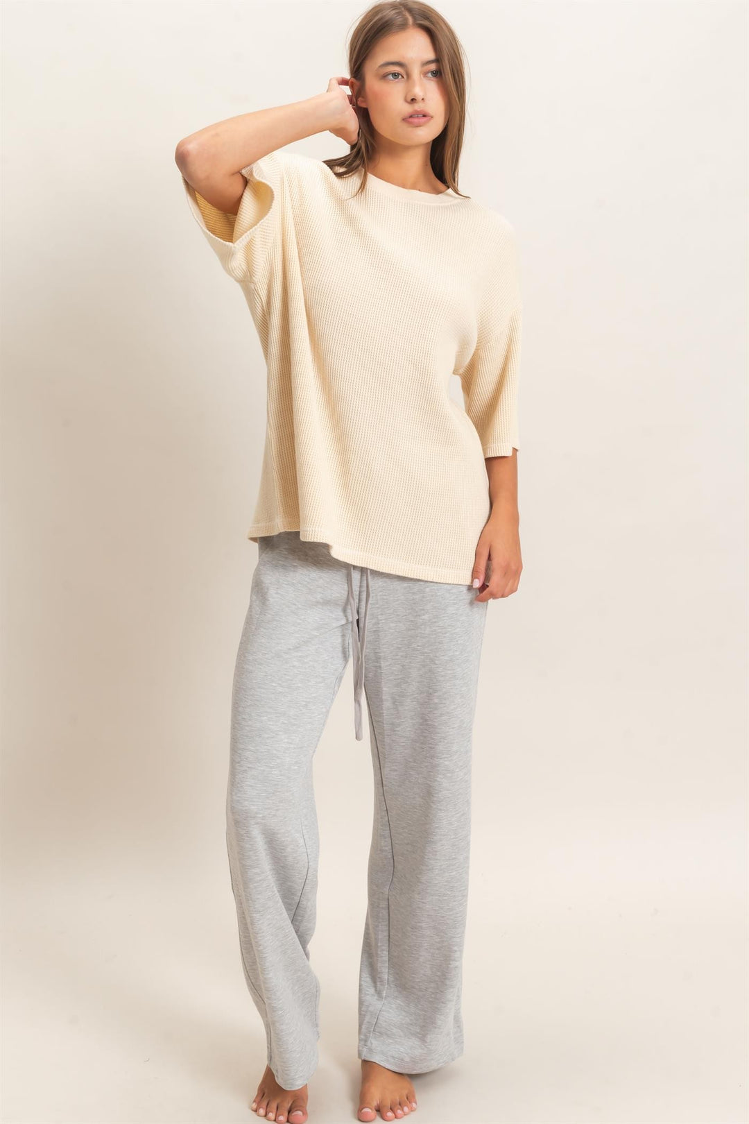 HYFVE Cotton Waffle Tee (Alpaca)