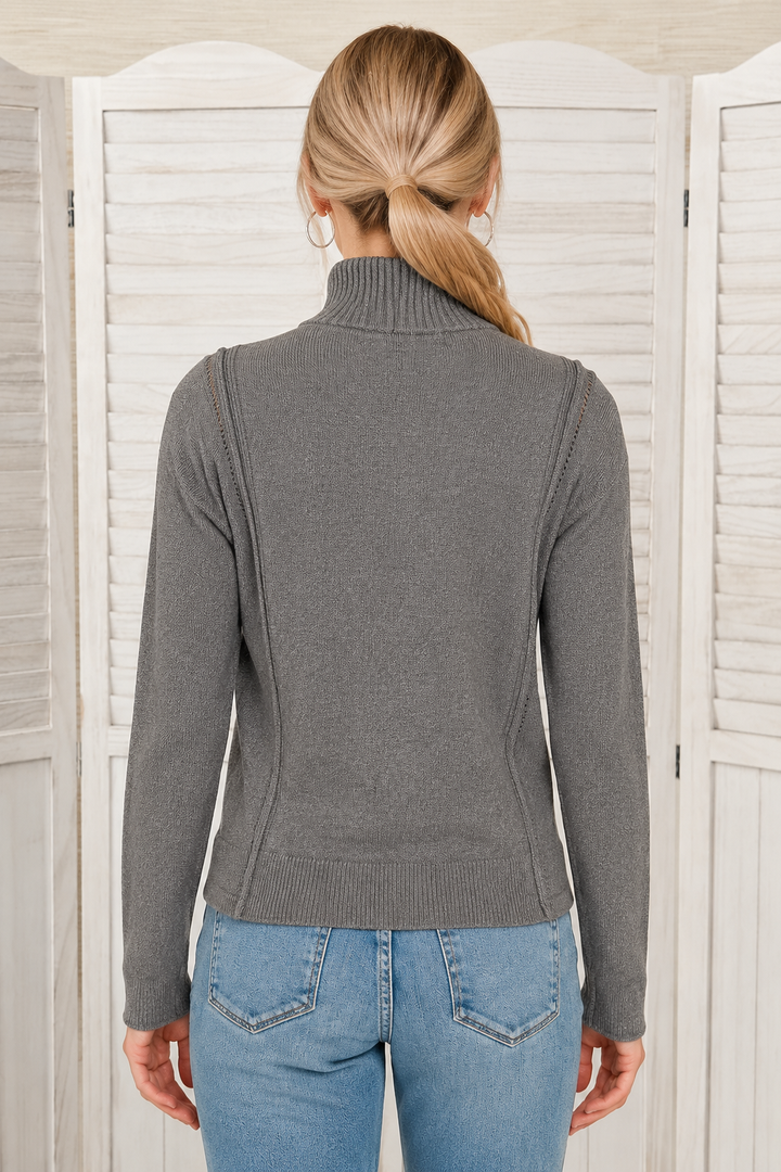 Zen Matilda Zip Sweater (Charcoal)