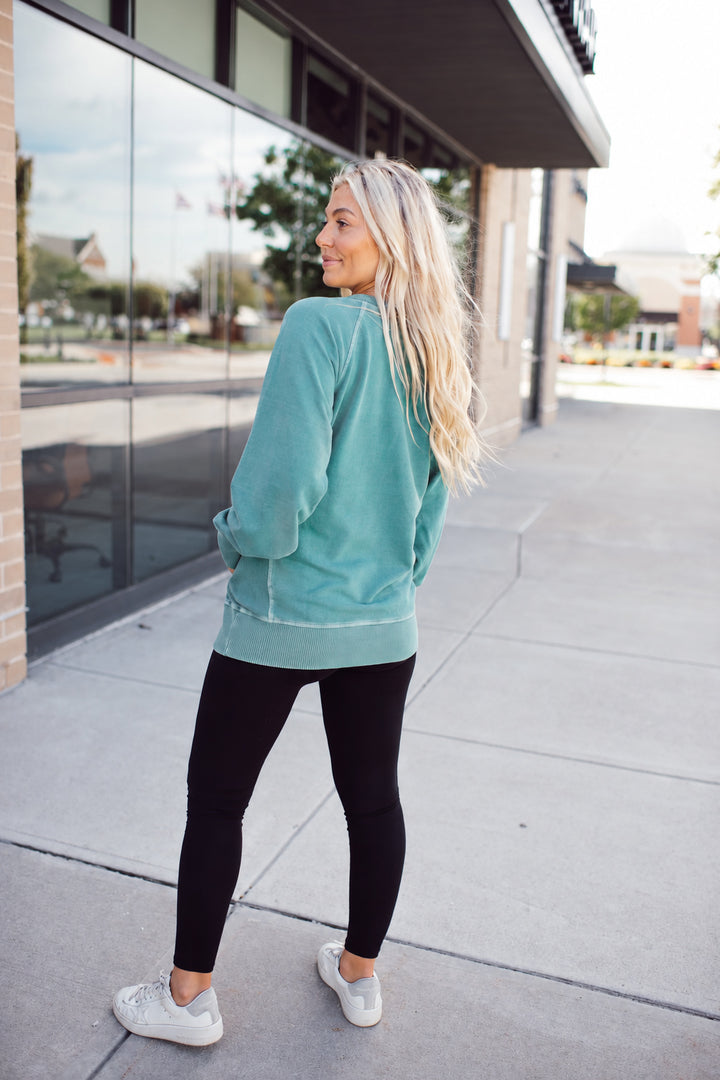 Zen French Terry Sweatshirt (Turquoise)