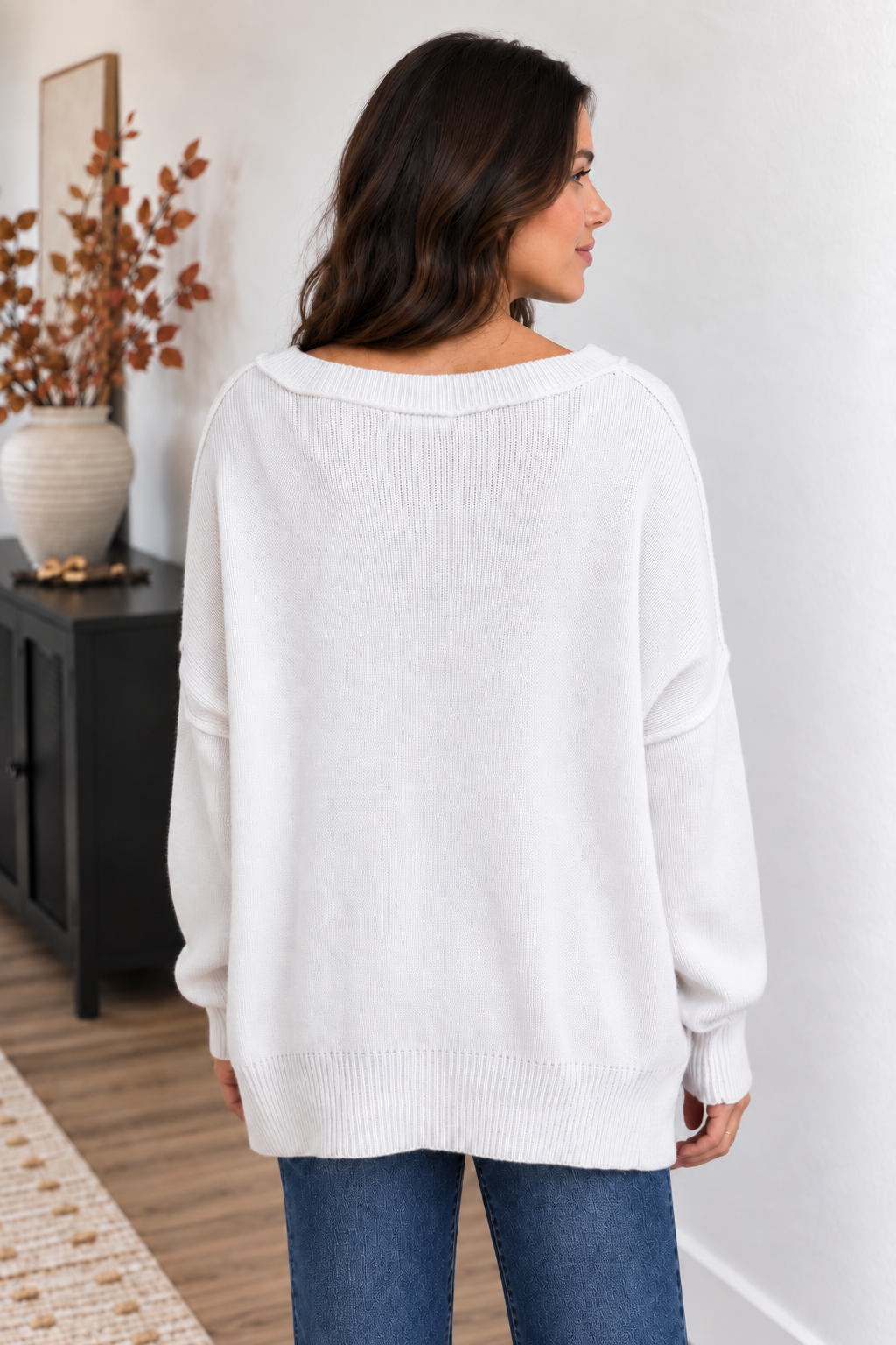 My Cozy At Home Sweater (White)