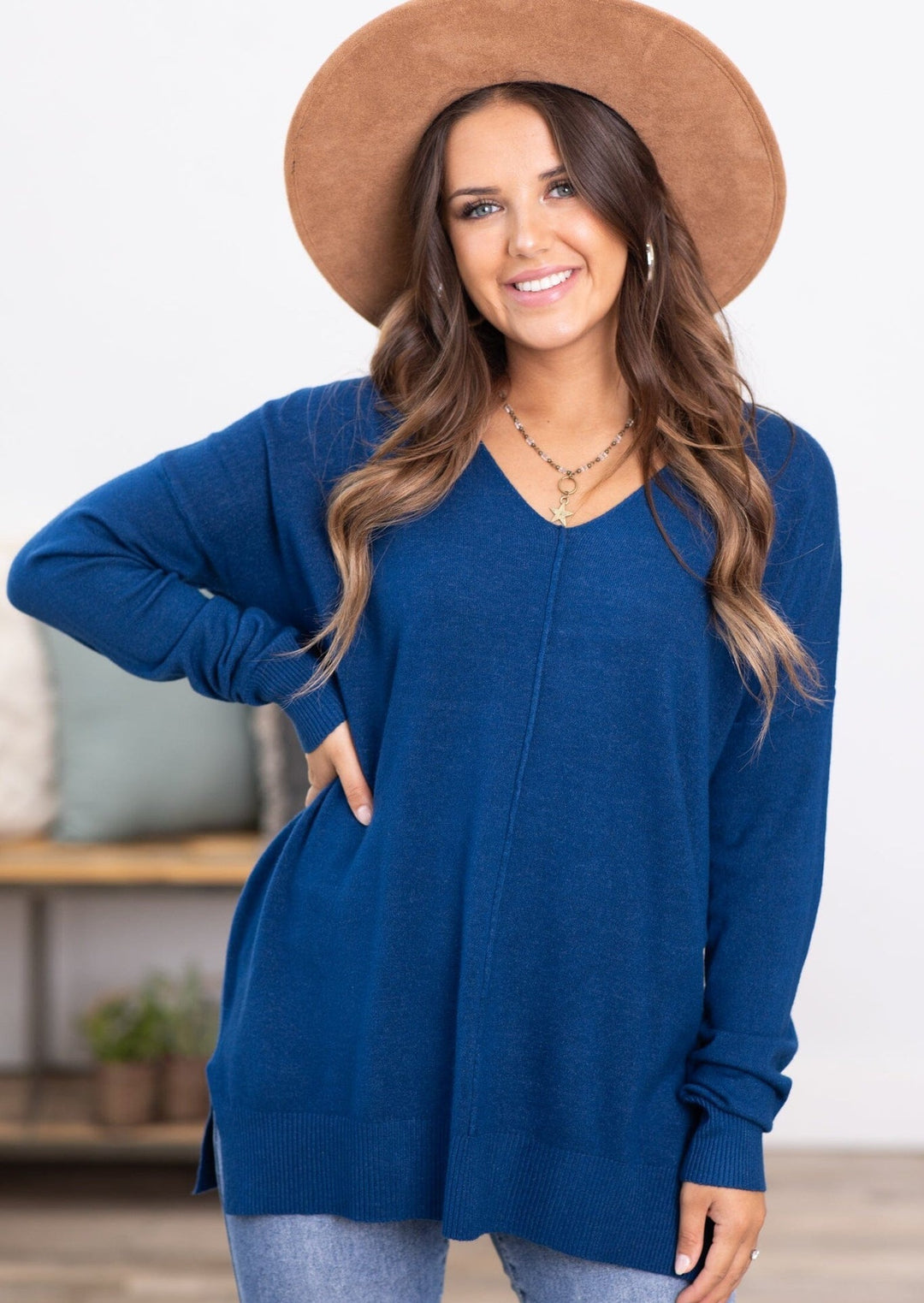 Comfy As Can Be Sweater (Navy)