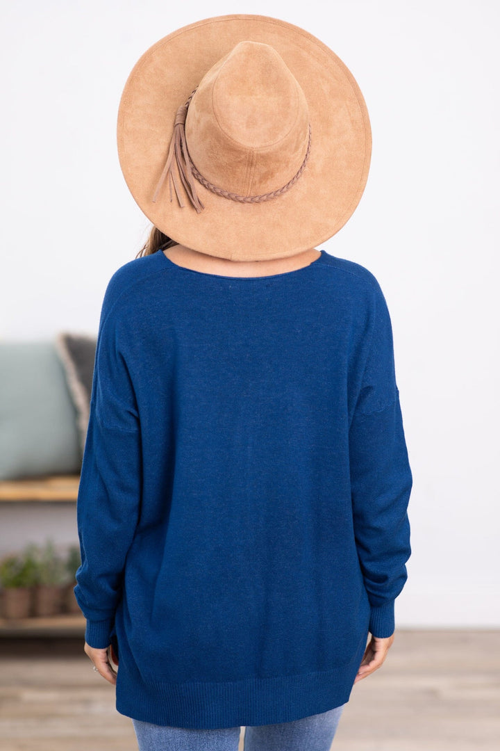Comfy As Can Be Sweater (Navy)