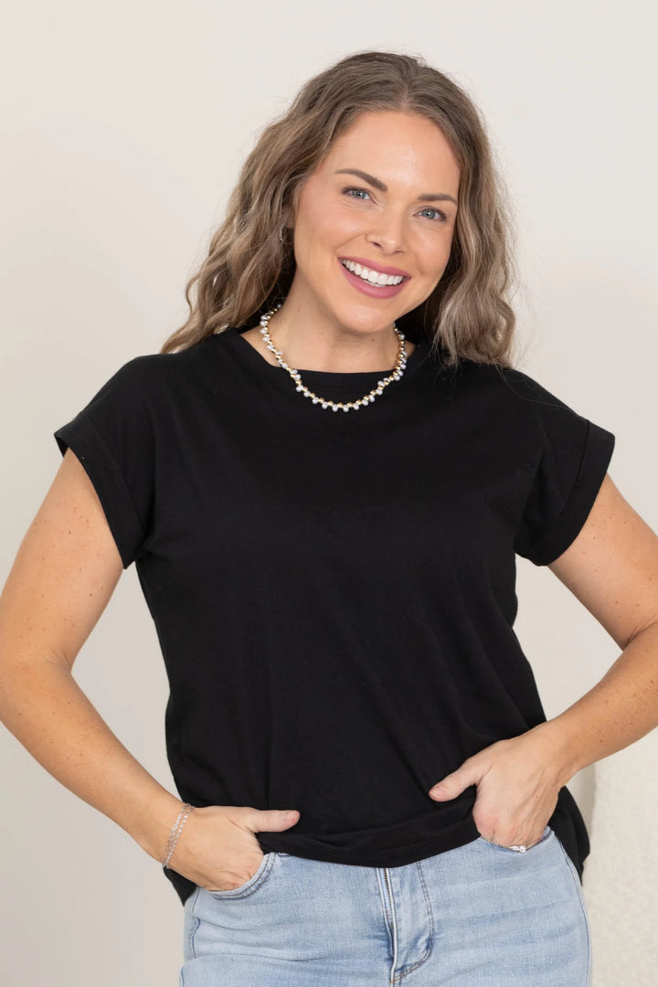 Zen Cotton Modal Tee (Black)