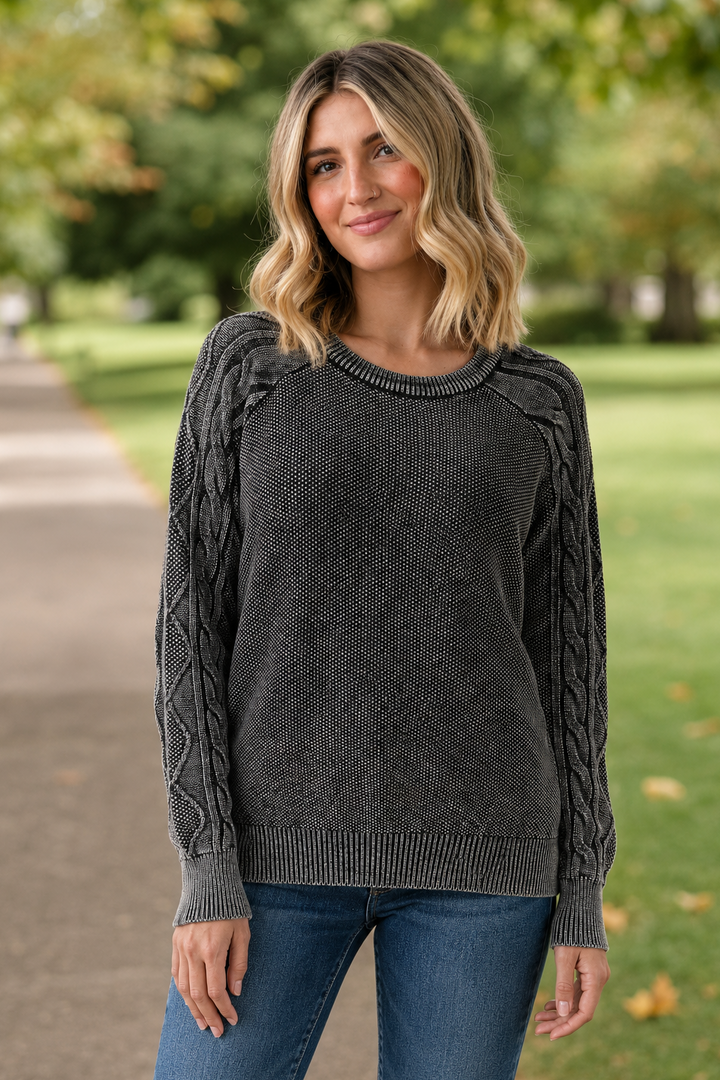 Zen Mabel Cotton Sweater (Black)